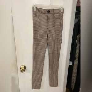 Zara Women's Brown Houndstooth Pants